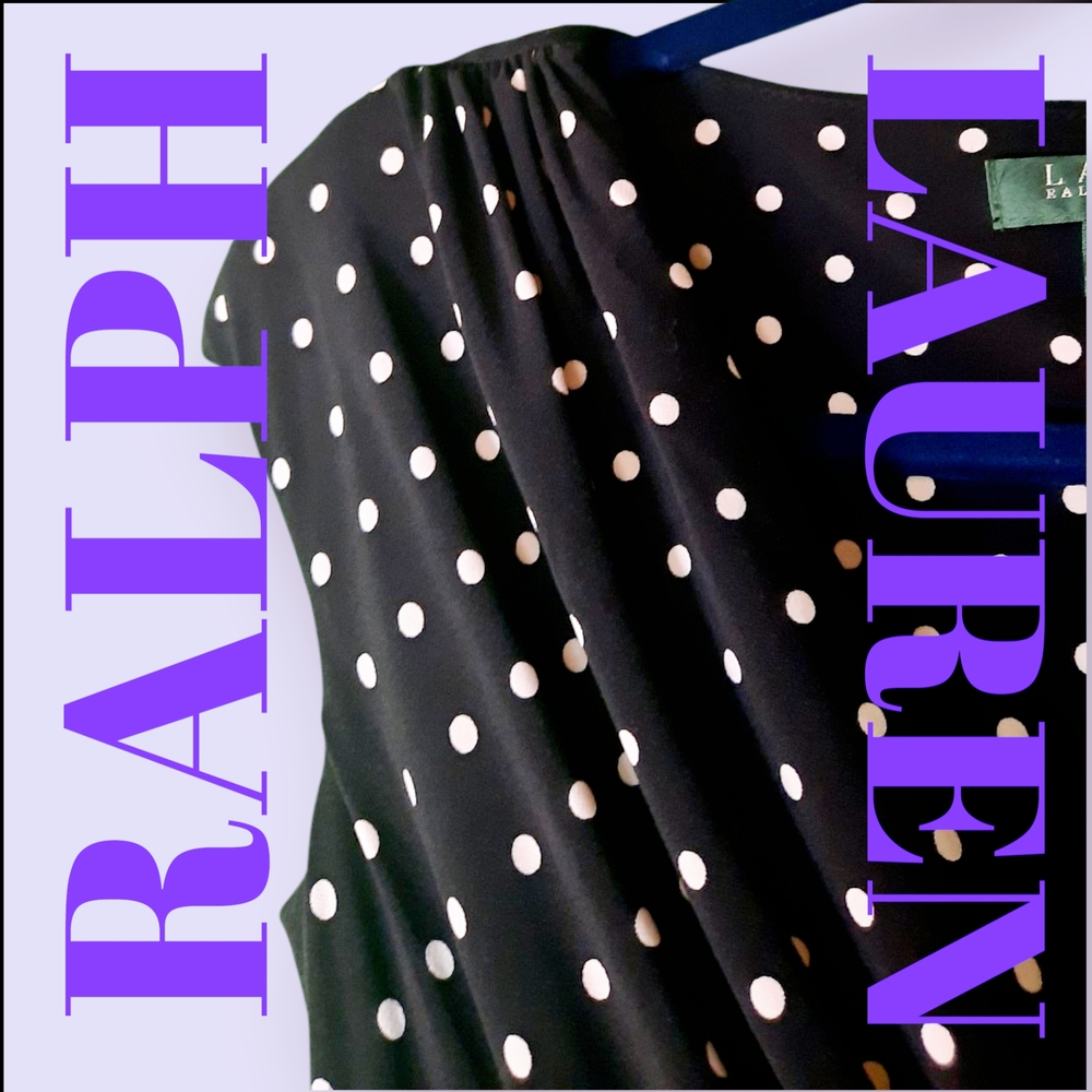 Ralph Lauren Black and White Polka Dot Dress